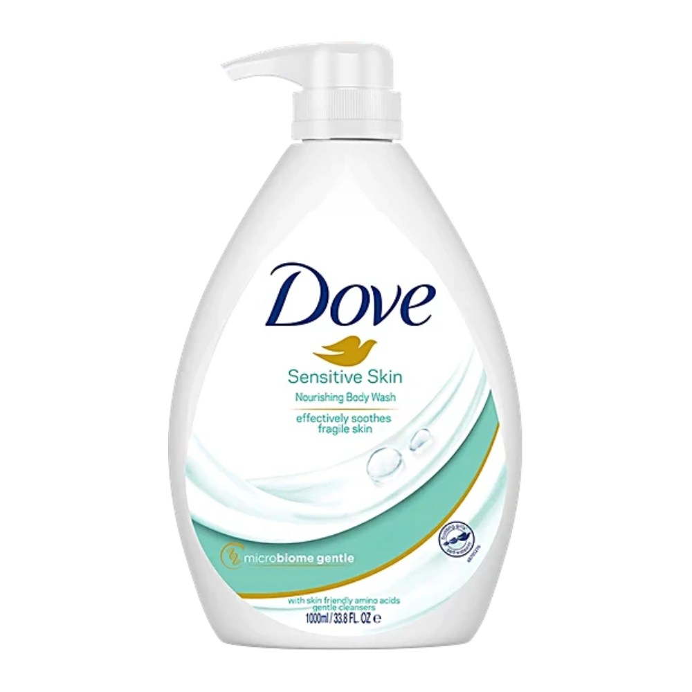 شامپو بدن داو Dove مدل Sensitive Skin مناسب پوست های حساس حجم 1000 میل