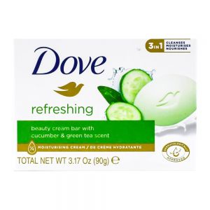 صابون زیبایی Dove مدل Refreshing حاوی عصاره خیار و چای سبز وزن 90  گرم