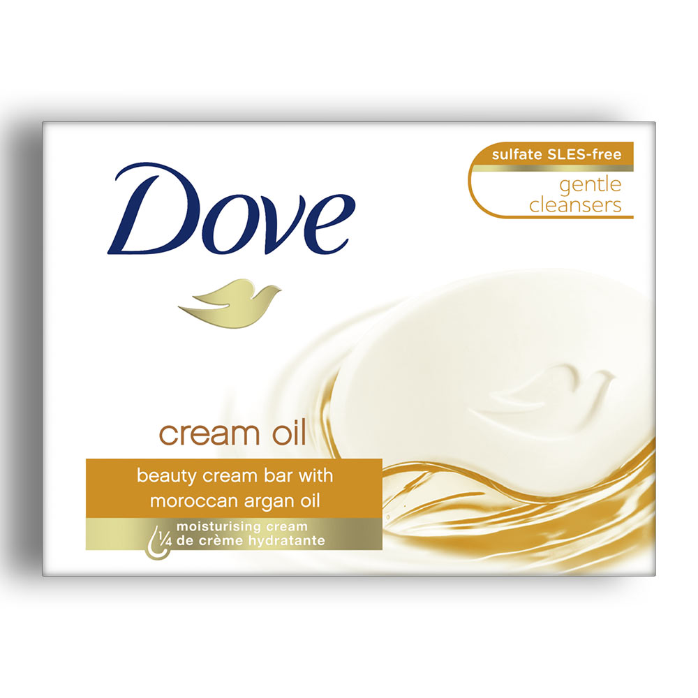 صابون زیبایی Dove سری Gentle Cleanser مدل Cream Oil حاوی روغن آرگان مراکشی وزن 100 گرم