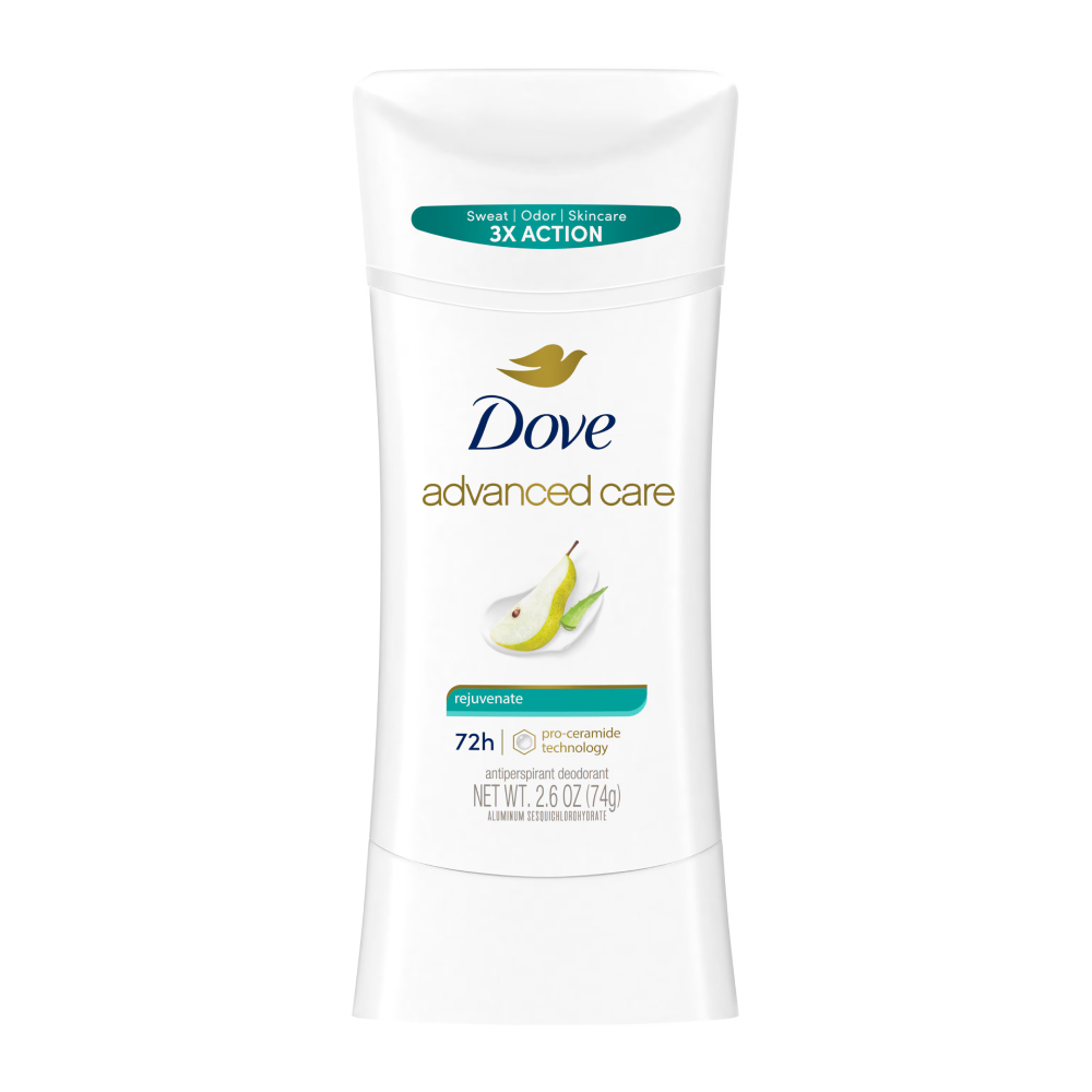 استیک ضد تعریق زنانه داو Dove سری Advanced Care مدل Rejuvenate رایحه گلابی وزن 74 گرم