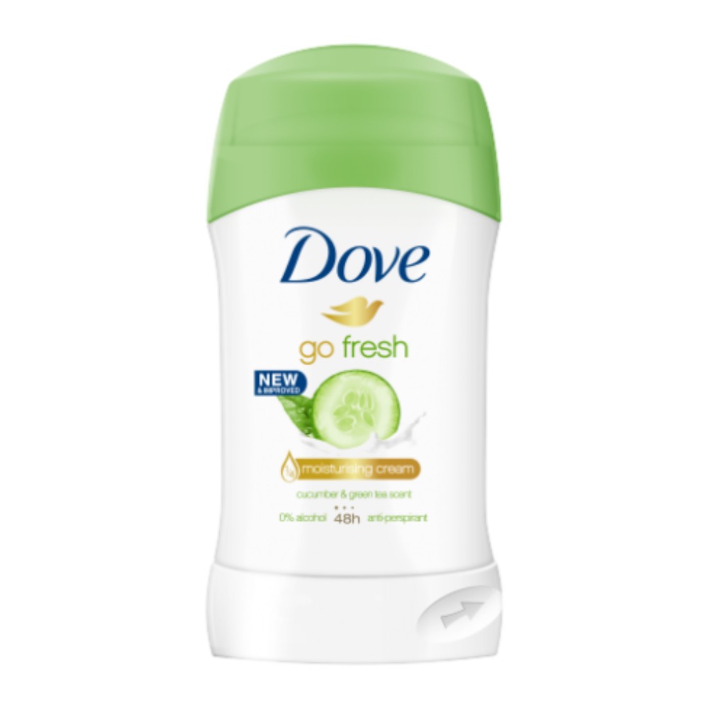 استیک ضد تعریق زنانه داو Dove مدل Go Fresh حاوی عصاره خیار و چای سبز وزن 40 گرم