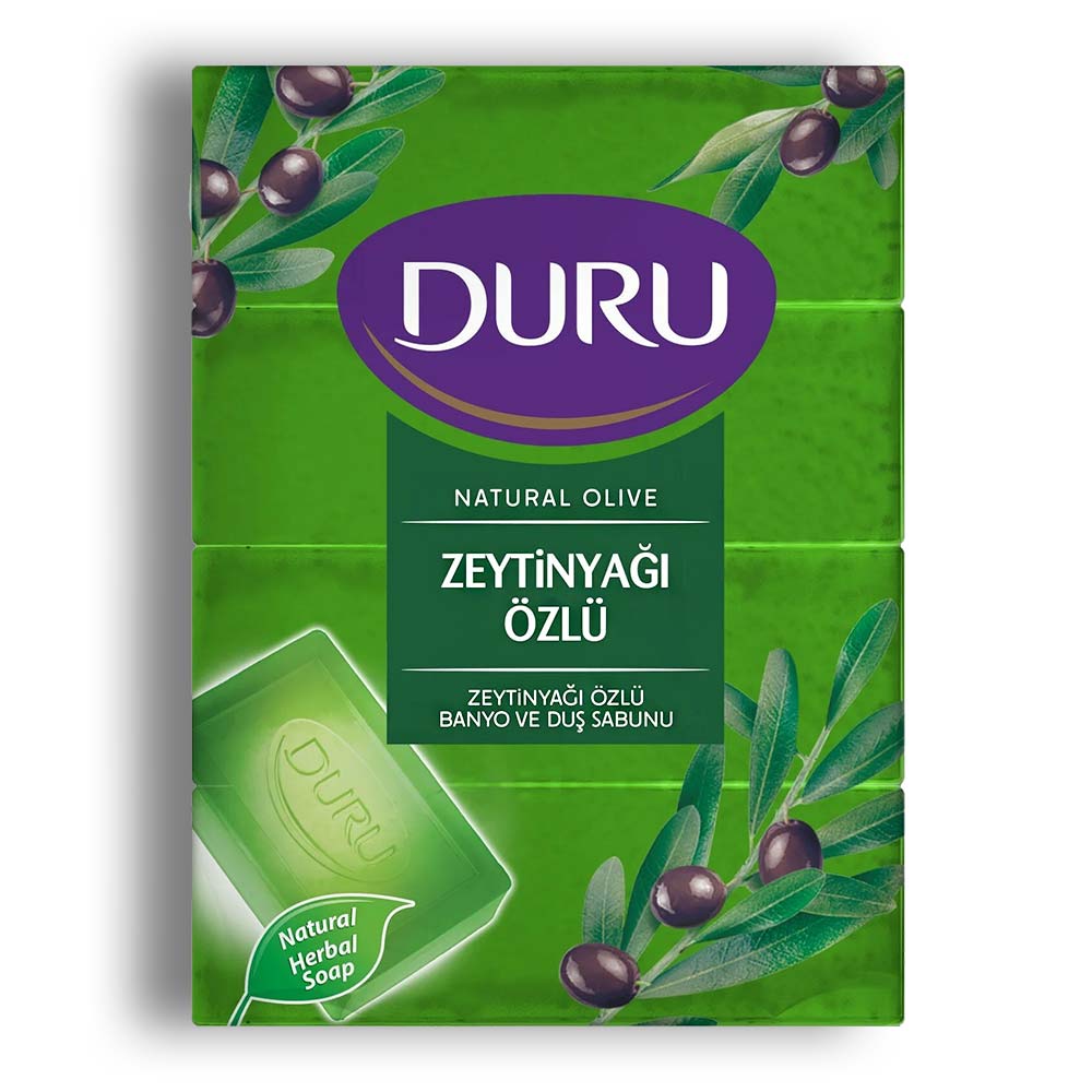 صابون حمام Duru مدل Natural Olive حاوی روغن زیتون وزن 4x150 گرم