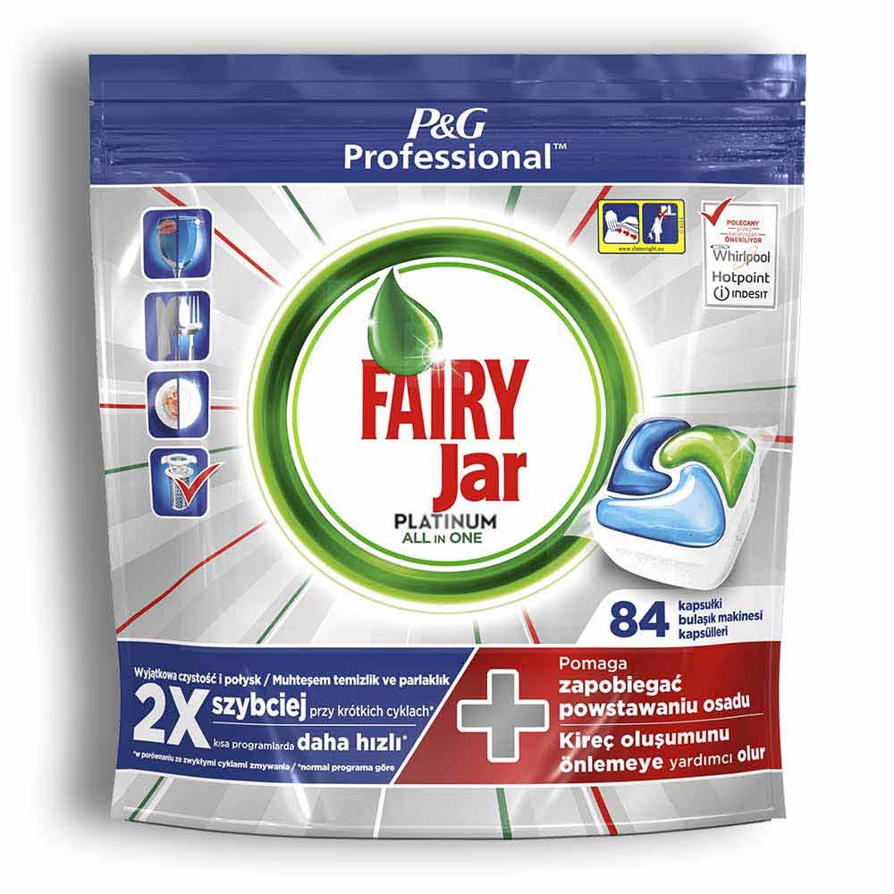 قرص ماشین ظرفشویی Fairy سری Jar مدل Platinum All in One تعداد 84 عدد