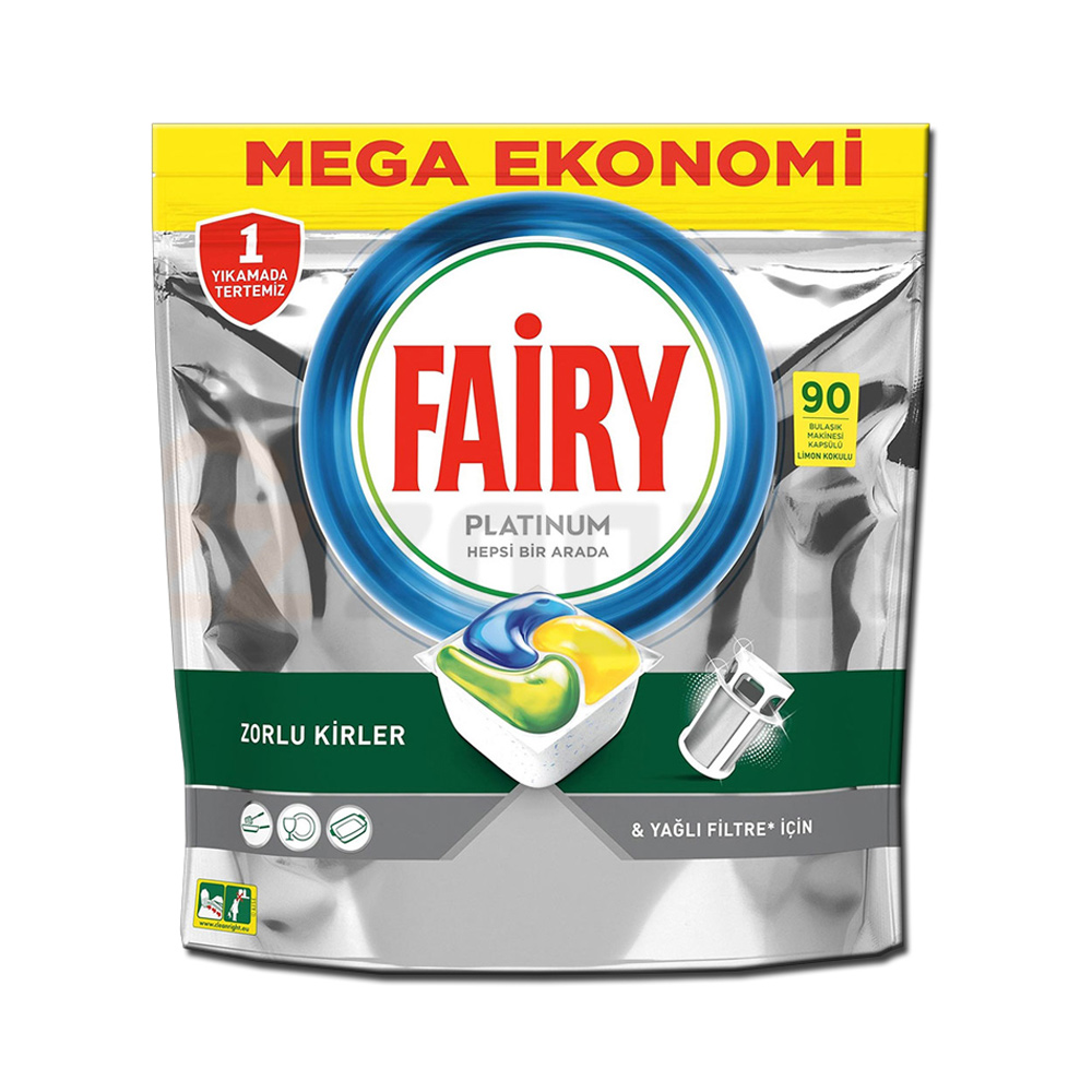 قرص ماشین ظرفشویی fairyسری platinum  تعداد90 عددی