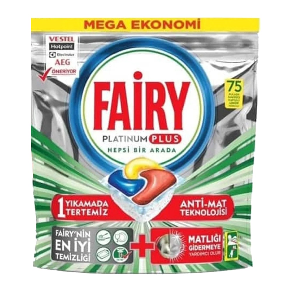 قرص ماشین ظرفشویی Fairy سری Platinum Plus مدل Special Series بسته 75 عددی