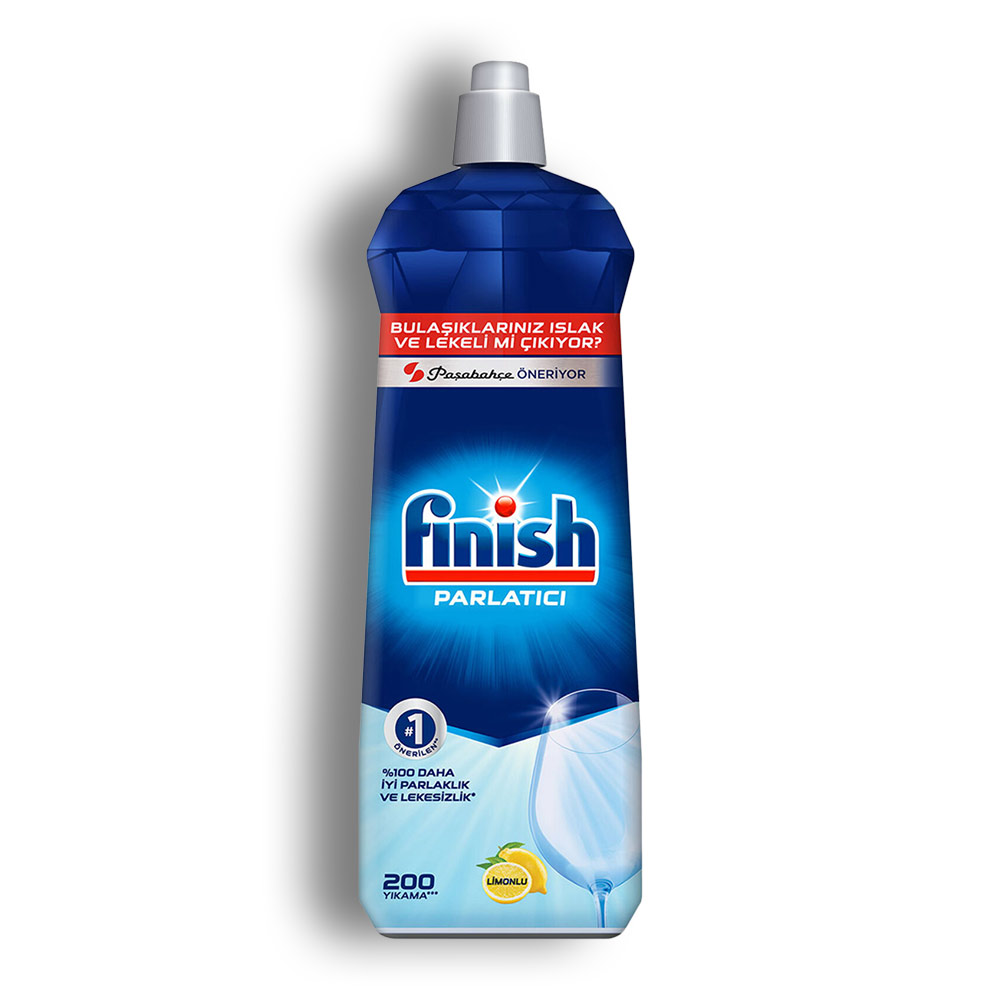 مایع جلا دهنده ظروف Finish مدل Rinse Aid رایحه لیمو حجم 800 میل 