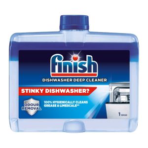 مایع جرمگیر ماشین ظرفشویی فینیش Finish از بین برنده بوی نامطبوع دستگاه حجم 250 میل