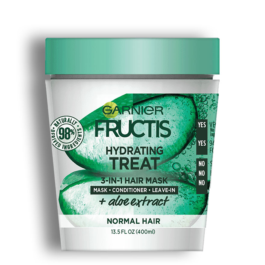 ماسک آبرسان مو Garnier سری Fructis مدل Treat 3-In-1 حجم 400 میل