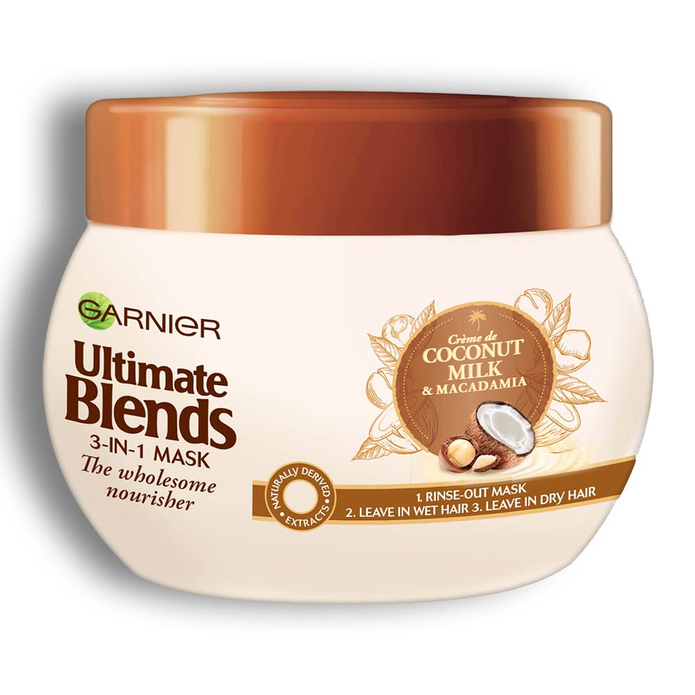 ماسک مو Garnier سری Ultimate Blends 3 in 1 مدل Coconut Milk حجم 300 میل