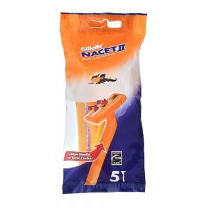 تیغ اصلاح یکبار مصرف ژیلت Gillette مدل Nacet II بسته 5 عددی