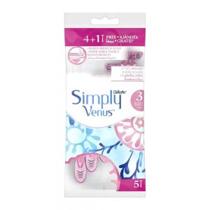 خودتراش ژیلت Gillette سری Venus مدل Simply مخصوص بانوان بسته 5 عددی