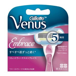تیغ یدک ژیلت Gillette سری Venus مدل Embrace مناسب بانوان بسته 4 عددی