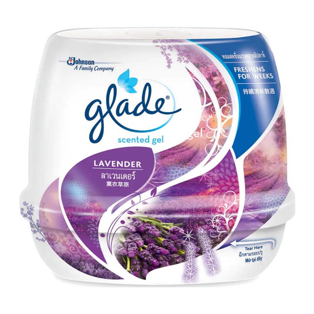 ژل خوشبو کننده هوا گلید Glade مدل Lavender با رایحه اسطوخودوس 180 گرم