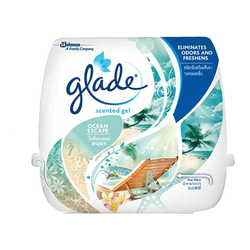 ژل خوشبو کننده هوا گلید Glade مدل Ocean Escape با رایحه اقیانوس 180 گرم