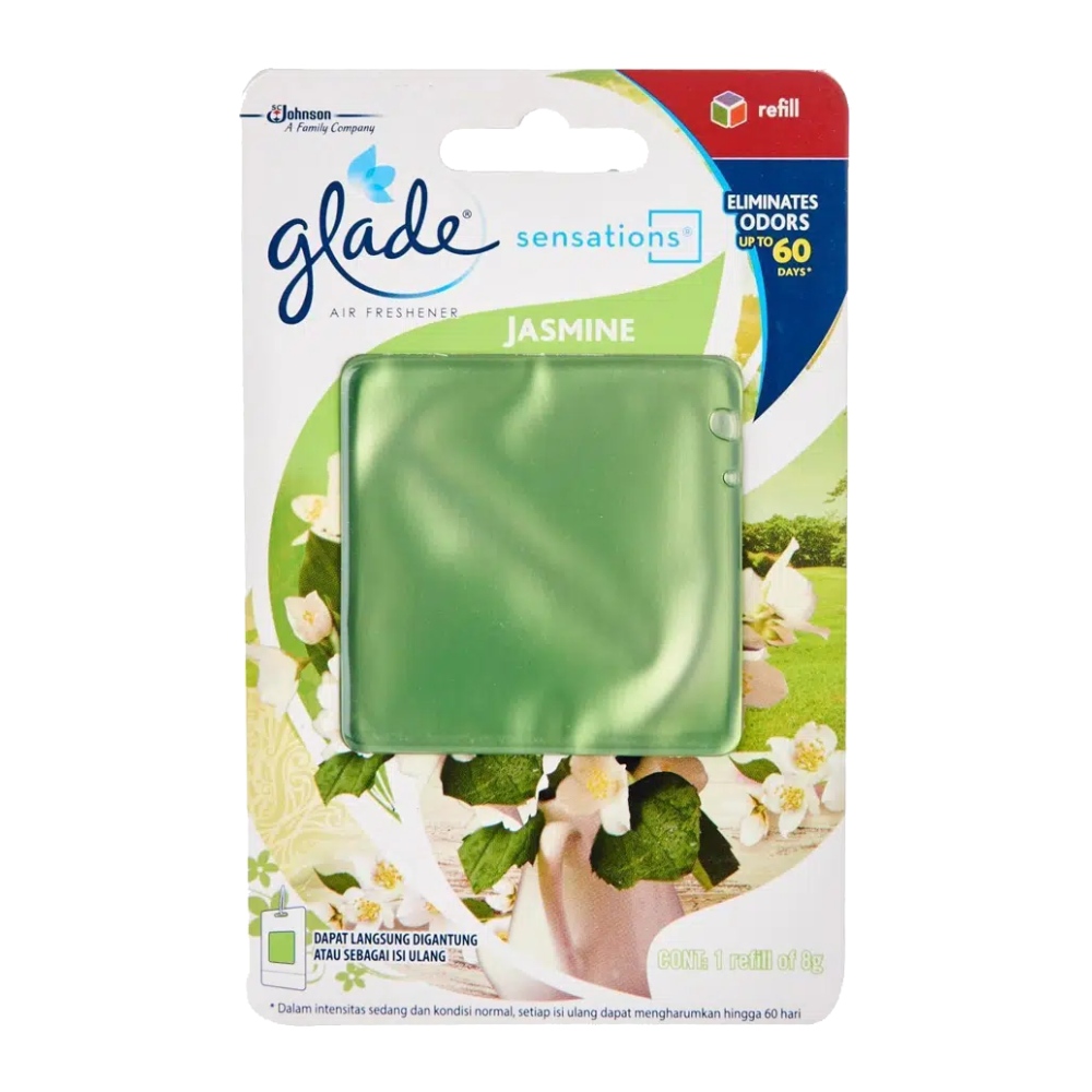 خوشبو کننده هوا گلید Glade مدل Jasmine رایحه گل یاسمن وزن 8 گرم