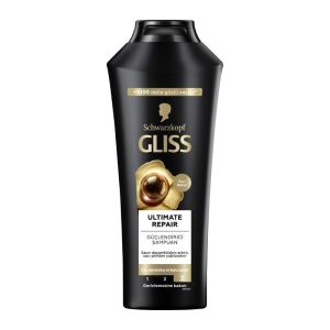 شامپو ترمیم کننده مو Gliss مدل Ultimate Repair حاوی عصاره مروارید سیاه و کراتین مایع حجم 500 میل