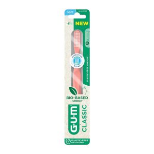 مسواک سافت کلاسیک Gum مدل Classic 411 برس نرم بسته 1 عددی