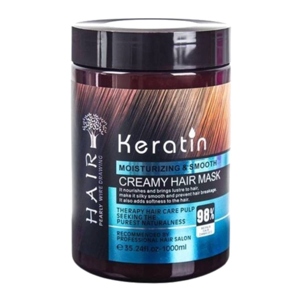 ماسک مو تقویت کننده Hair مدل Keratin حاوی کراتین حجم 1000 میل