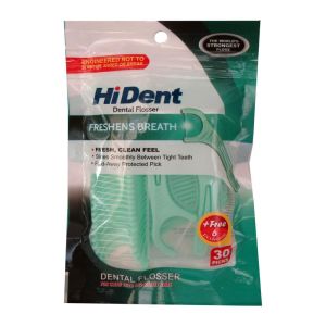 نخ دندان کمانی های دنت Hi Dent مدل 922 با طعم نعنا  بسته 30 عددی