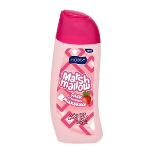 شامپو بدن هوبی Hobby سری Marshmallow مدل Strawberry Milkshake رایحه میلک شیک توت فرنگی حجم 500 میل