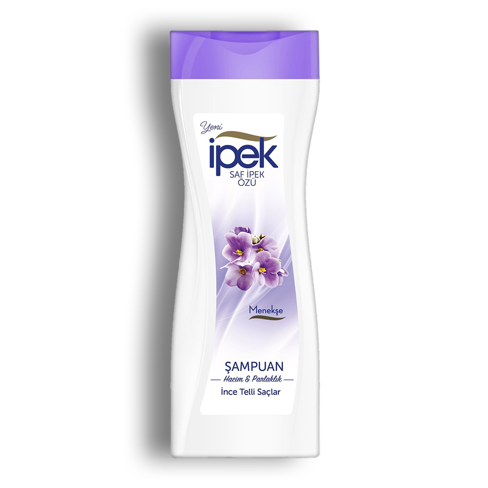 شامپو موی سر Ipek سری Pure Silk Extract مدل Volume And Shine حجم 570 میل