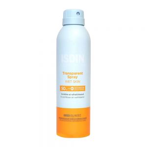 اسپری ضد آفتاب بی رنگ Isdin مدل Transparent حاوی SPF50 حجم 250 میل