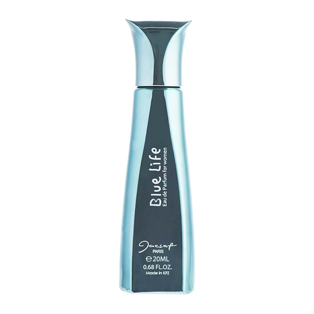 عطر جیبی زنانه ژک ساف Jacsaf مدل Blue Life رایحه خنک حجم 20 میل