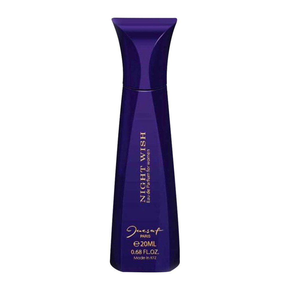 عطر جیبی زنانه ژک ساف Jacsaf مدل Night Wish رایحه گرم و شیرین حجم 20 میل