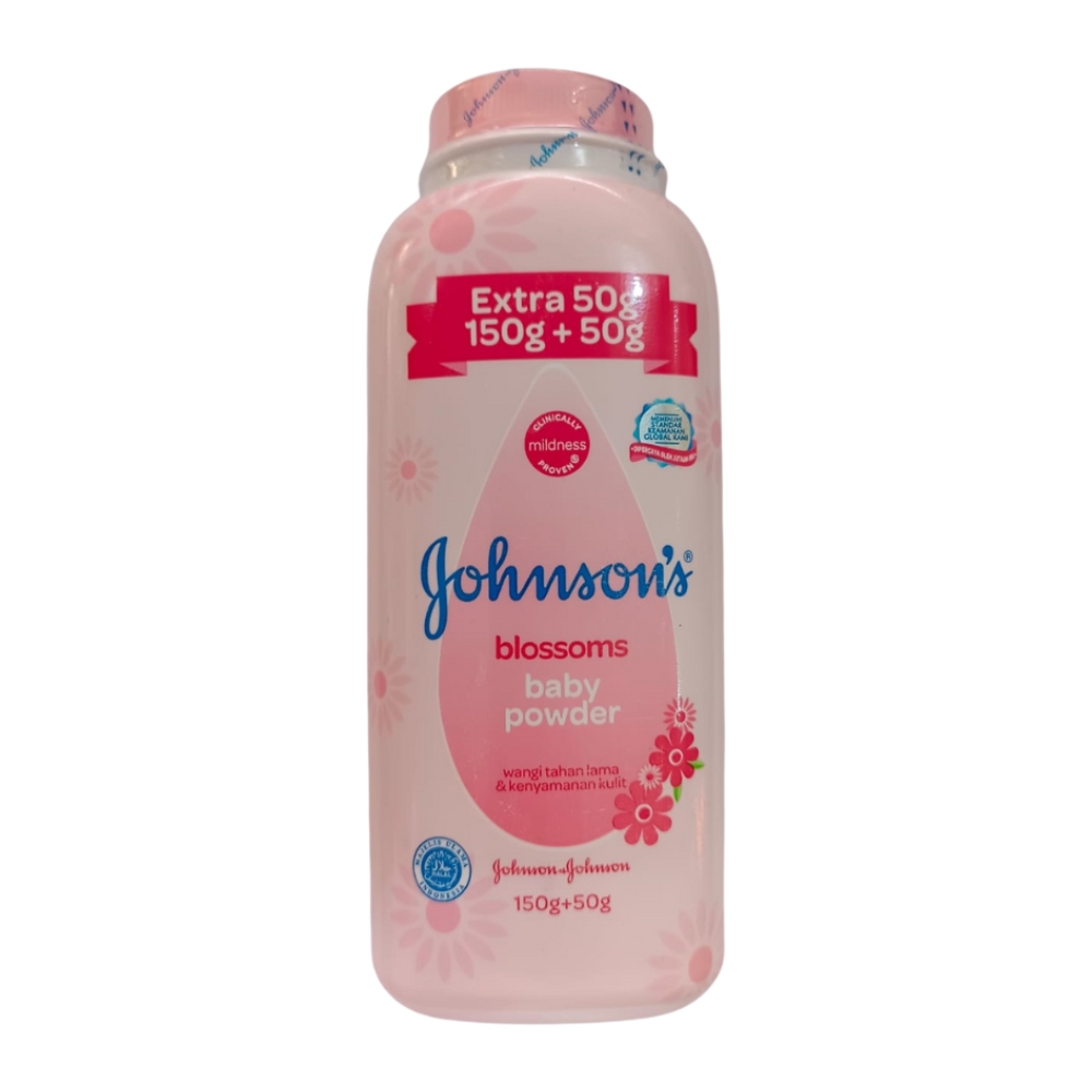 پودر بچه جانسون Johnsons مدل Blossoms رایحه شکوفه و گل وزن 200 گرم