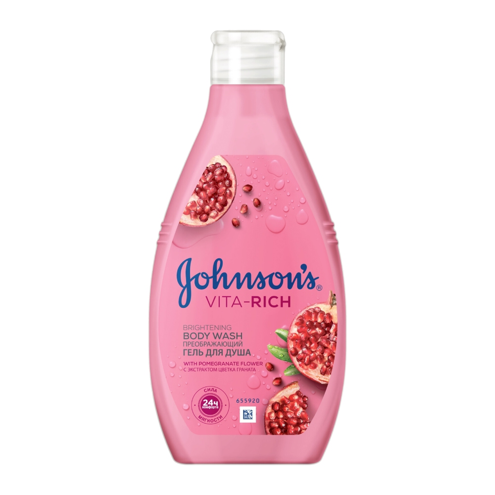 شامپو بدن جانسون Johnsons سری Vita Rich مدل Pomegranate حجم 750 میل