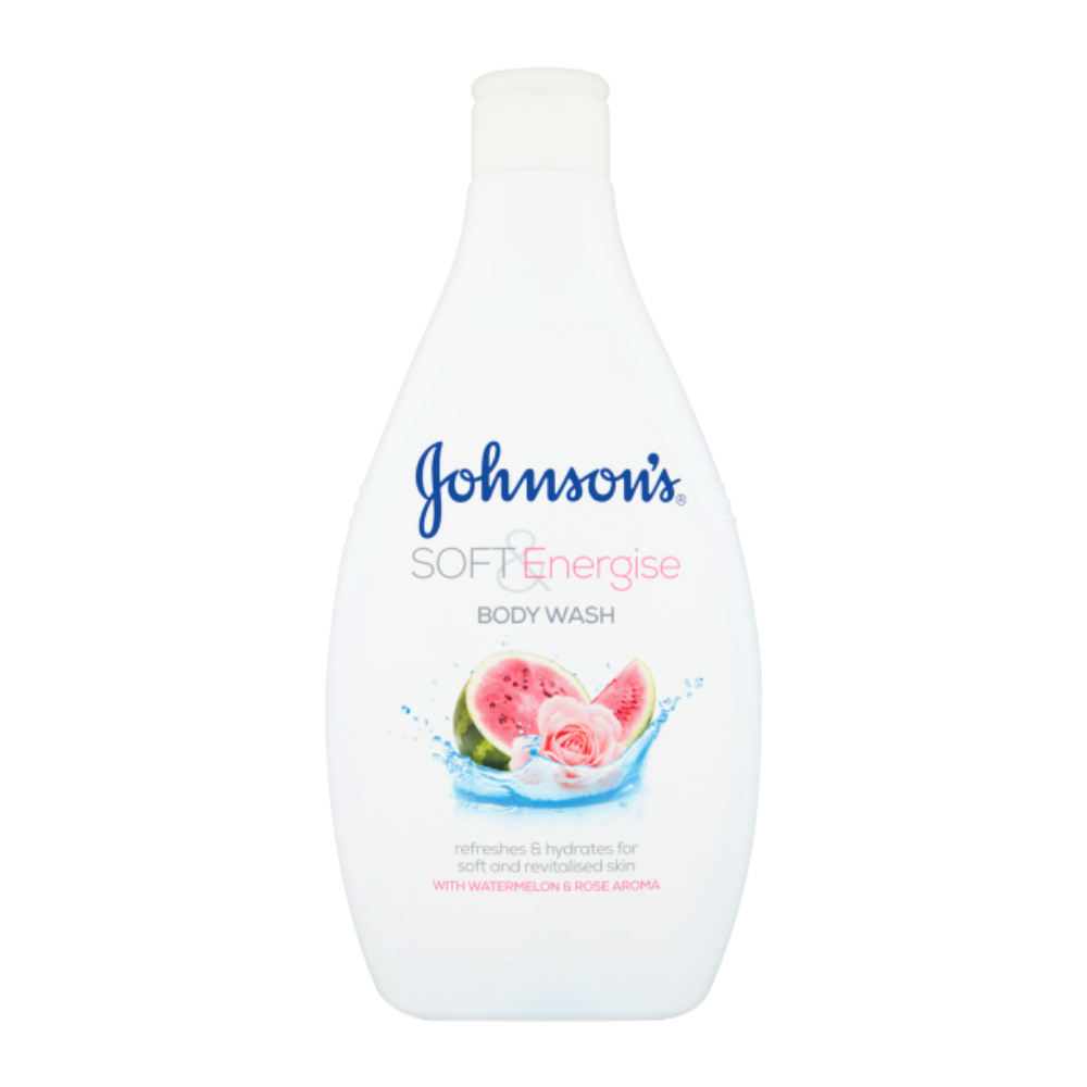 شامپو بدن Johnsons مدل Soft And Energise رایحه هندوانه و گل رز حجم 400 میل