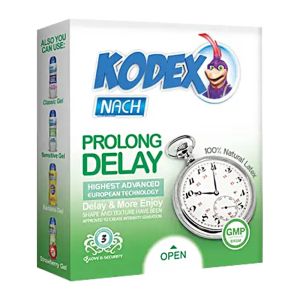 کاندوم تاخیری کدکس Kodex مدل Prolong Delay فوق العاده نازک بسته 3 عددی