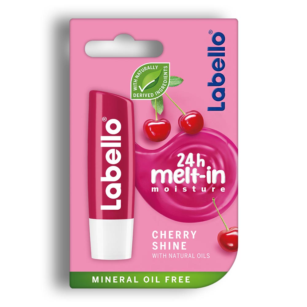 نرم کننده لب Labello سری 24H Melt-In Moisture مدل Cherry Shine حجم 5.5 میل