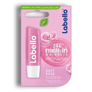 نرم کننده لب Labello سری 24H Melt-In Moisture مدل Soft Rose حجم 5.5 میل