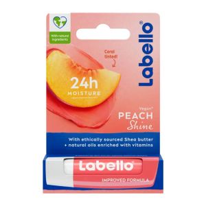 بالم لب Labello مدل Peach Shine آبرسان و نرم کننده لب وزن 4.8 گرم