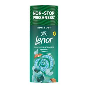 خوشبو کننده لباس Lenor مدل Sandalwood And Eucalyptus رایحه چوب صندل وزن 155 گرم