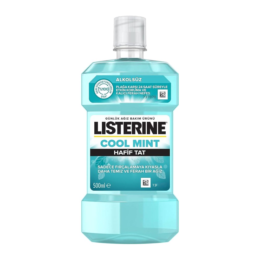 دهان شویه لیسترین Listerine مدل Cool Mint طعم نعنایی خنک حجم 500 میل