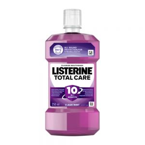 دهان شویه لیسترین Listerine سری Total Care مدل Clean Mint حجم 250 میل