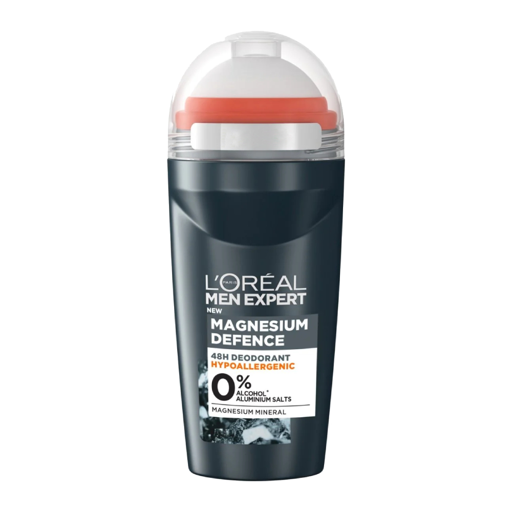 مام رول ضد تعریق مردانه لورآل L'Oreal مدل Magnesium Defence حاوی منیزیم حجم 50 میل