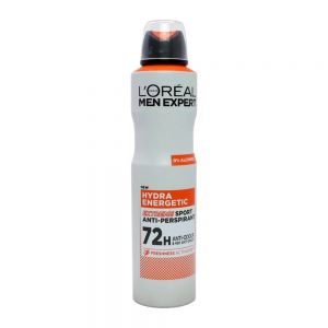 اسپری ضد تعریق مردانه لورآل L'Oreal مدل Hydra Energetic حجم 250 میل