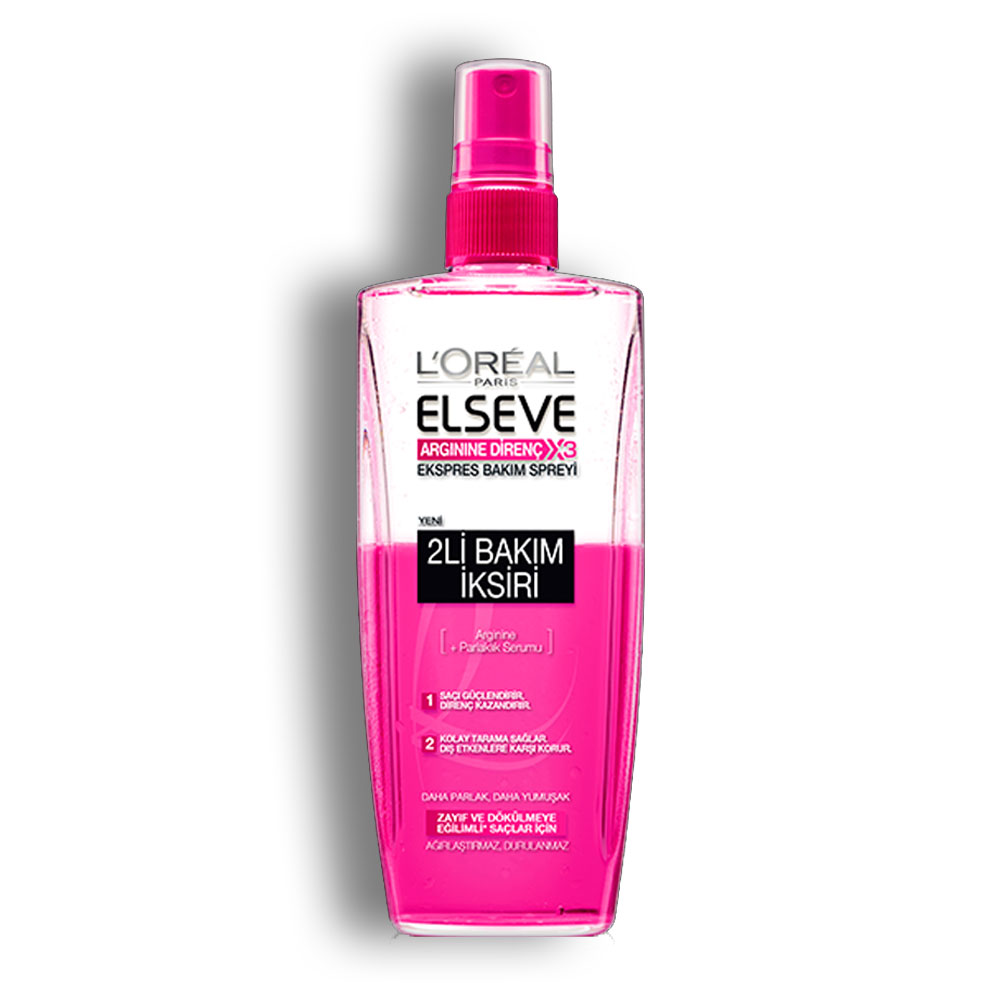 اسپری دوفاز L'Oreal سری Elseve مدل Arginine Resist X3 نوع Express Conditioner حجم 200 میل