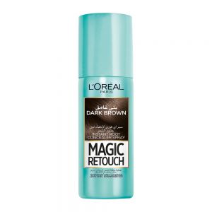 اسپری کانسلیر رنگ مو لورآل L'Oreal سری Magic Retouch مدل Dark Brown رنگ قهوه ای تیره حجم 75 میل
