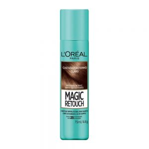 اسپری کانسلیر رنگ مو لورآل L'Oreal سری Magic Retouch مدل Light Brown رنگ قهوه ای روشن حجم 75 میل