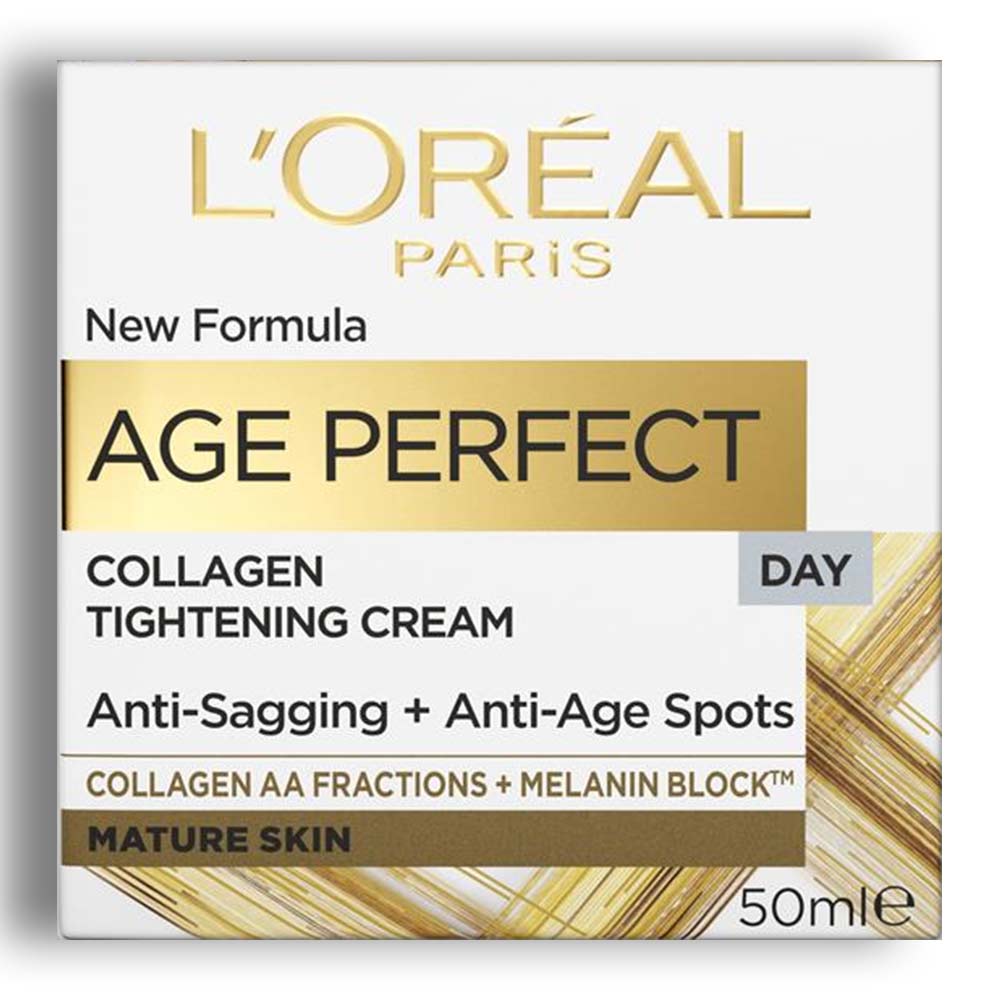 کرم مراقبت پوست روز L'Oreal سری Age Perfect مدل Day نوع Collagen Expert حجم 50 میل