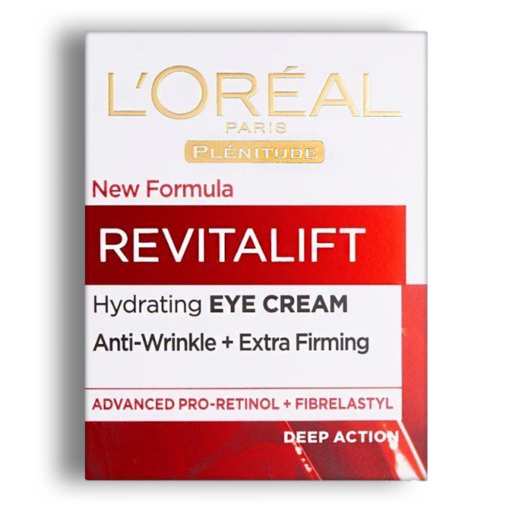 کرم آبرسان چشم L'Oreal سری Revitalift مدل Eye نوع Anti-Wrinkle حجم 15 میل