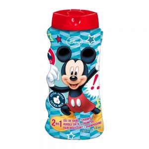 شامپو سر و بدن کودک لورنی Lorenay مدل Mickey Mouse طرح جلد میکی ماوس حجم 475 میل