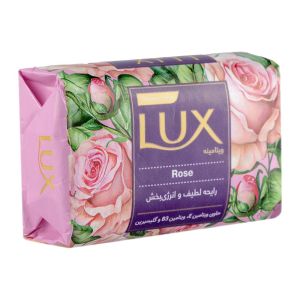 صابون دست و صورت لوکس Lux مدل Rose حاوی عصاره گل رز وزن 90 گرم
