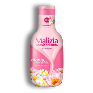 فوم شست و شوی بدن Malizia مدل Moisturizing حاوی رایحه گلبرگ نیلوفر حجم 1000 میل