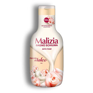 فوم شست و شوی بدن Malizia مدل Smoothing حاوی رایحه تالک ( پودر بچه ) حجم 1000 میل