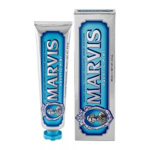 خمیر دندان مارویس Marvis مدل Aquatic Mint حاوی عصاره نعنا حجم 85 میل